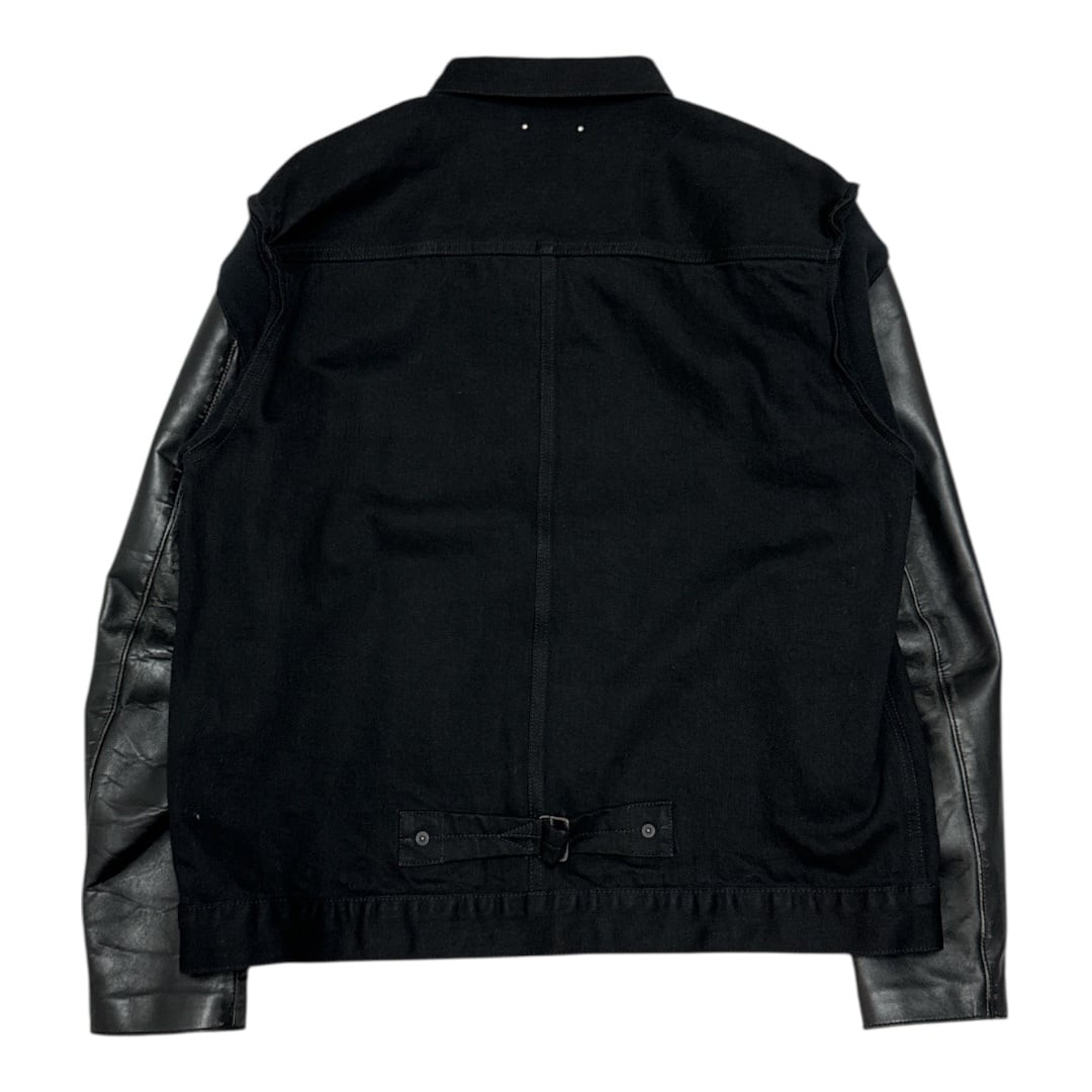 UNDERCOVER x MINEDENIM Leather Sleeve Denim Jacket | A WORD.ONLINE