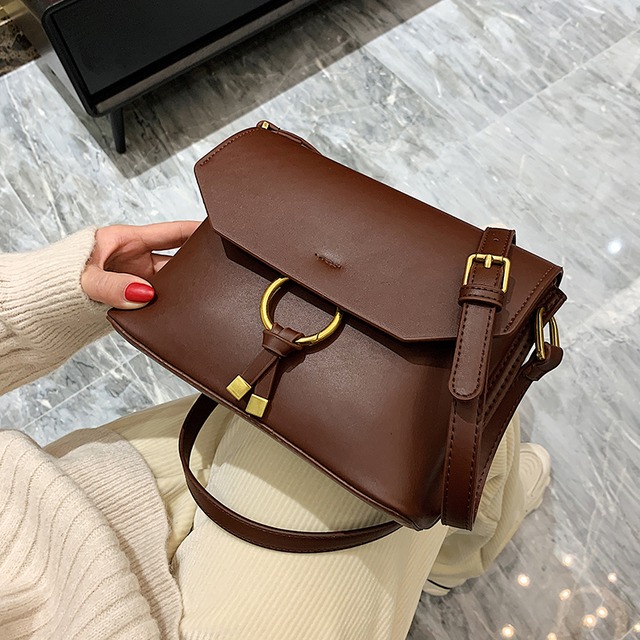 レッドスタンダードスタイル レトロ スクウェア メッセンジャーバッグ 手作りハンドバック48595380776