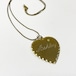 Vintage Gold Tone Heart Pendant Necklace