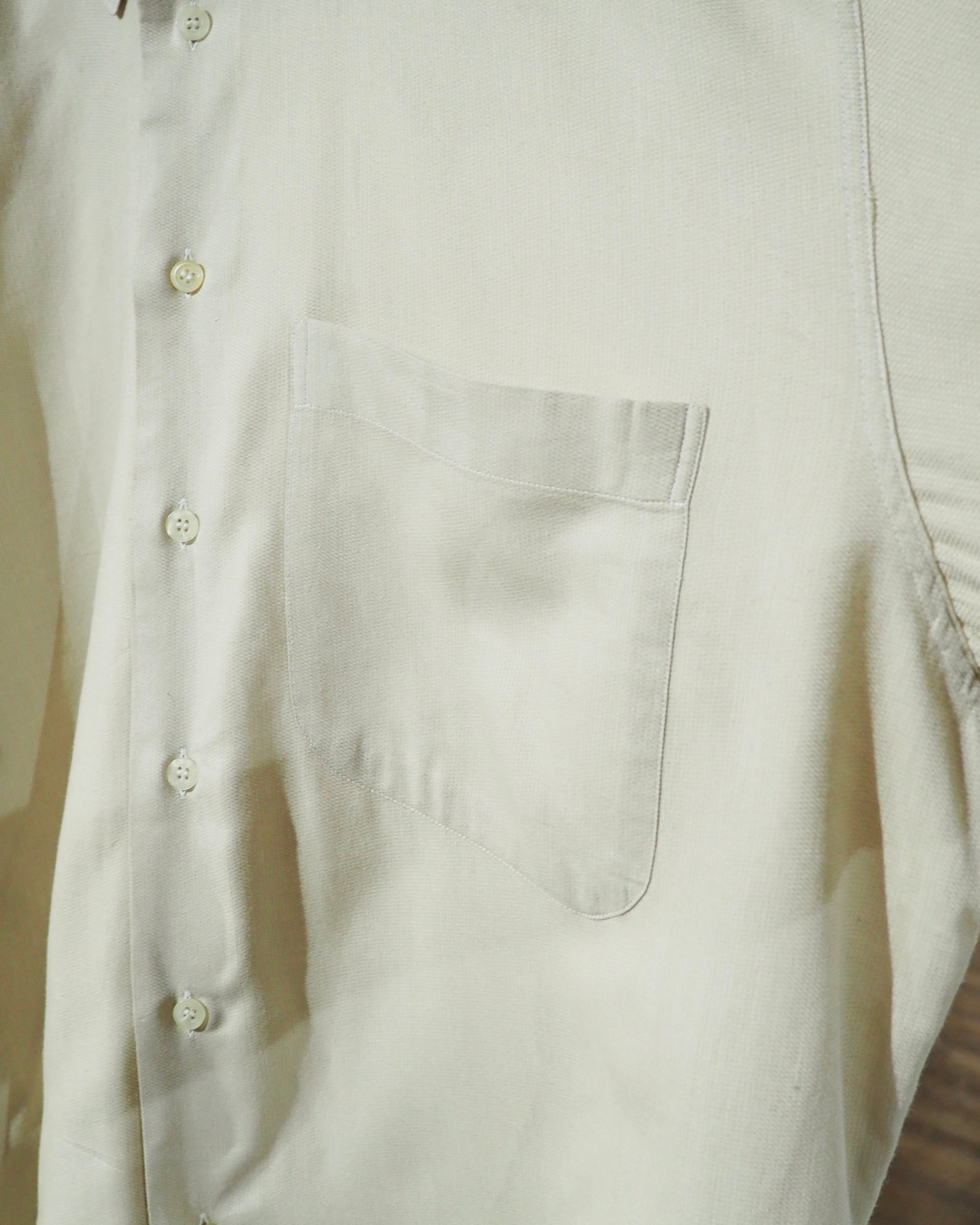 " Ermenegildo Zegna " Soft Ecru White Color vintage loose shirt