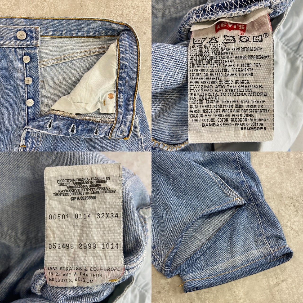 90年代 Levi's ユーロリーバイス 501 ストレート デニムパンツ メンズ