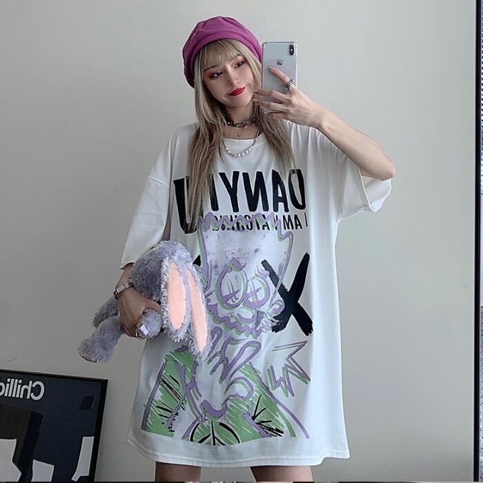 ヴィンテージTシャツ ルーズスタイルトップス かわいい ビンテージ ケッペル56284251232