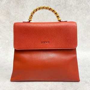 LOEWE ロエベ ベラスケス 2WAYバッグ レザー レッド 5863-202201