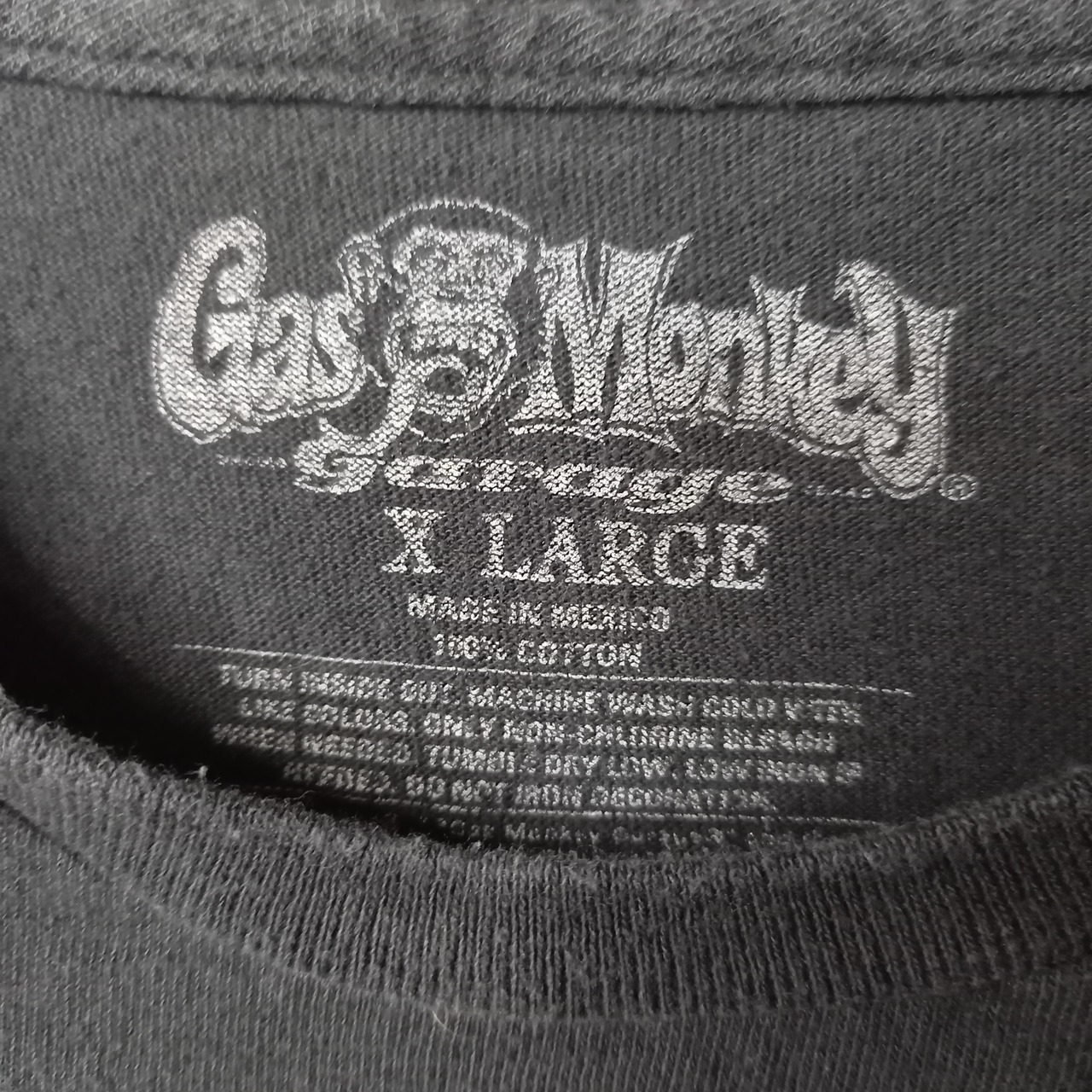 GAS MONKEY　クルーネック　プリントTシャツ　半袖　ビッグロゴ　XL