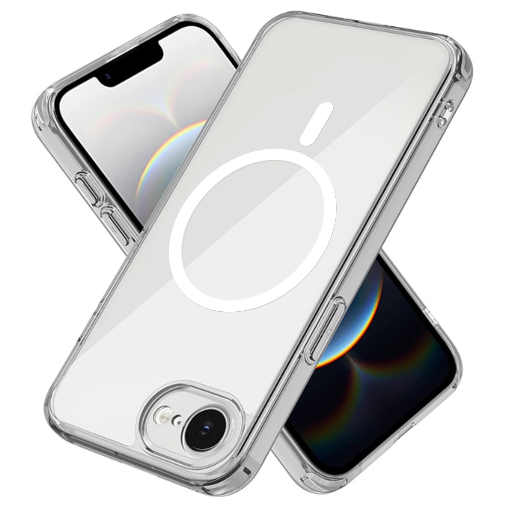 iPhone 17E / 16E 用 ケース Magsafe対応 クリア PC背面 いPhone 17E 対応 透明 カバー バンパー SMPURF