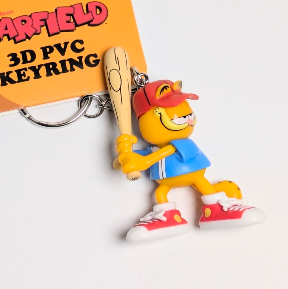 【 Garfield ( ガーフィールド ) 】 3D PVCキーホルダー 『 Baseball☆ 』 〚アメリカン雑貨 アメトイ〛