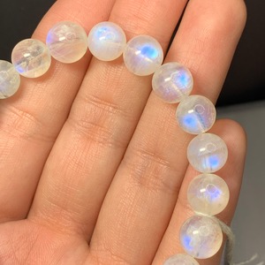 美☆ブルーシラーホワイトラブラドライトブレスレット