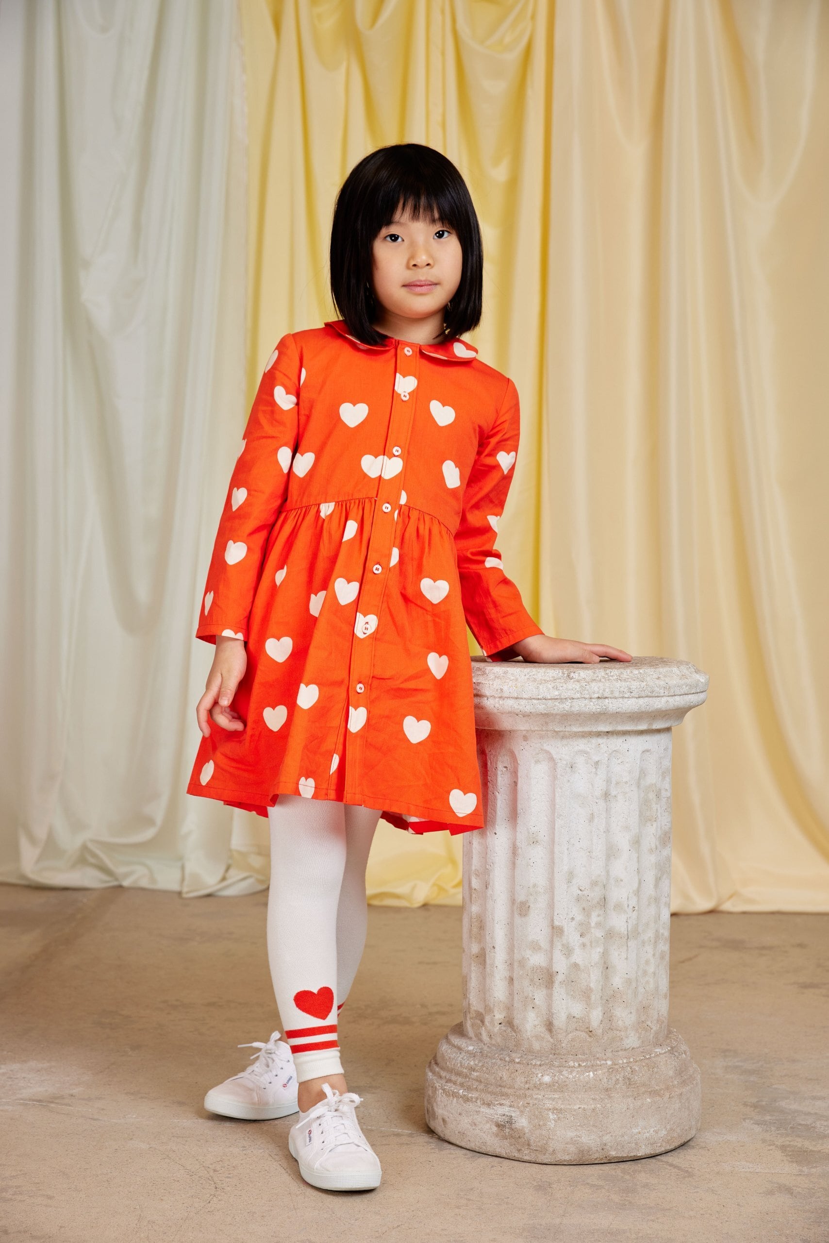 26SS pre】minirodini(ミニロディーニ)Hearts 2-pack leggings multi