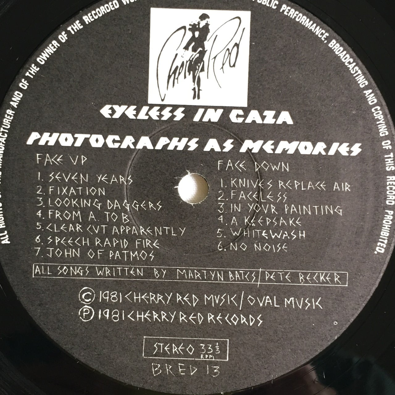 LP】Eyeless In Gaza – Photographs As Memories | マメシバレコード