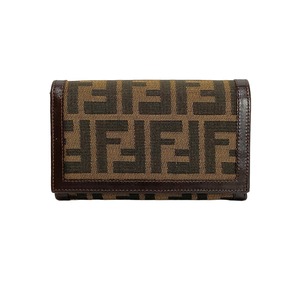 FENDI フェンディ ズッカ柄 二つ折り財布 ブラウン 7469-202206