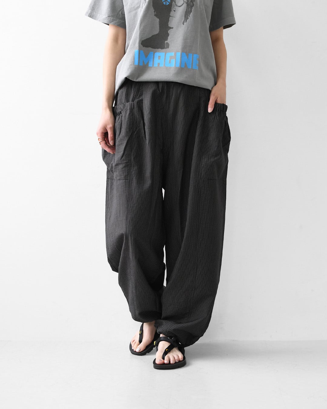 KHA:KI [カーキ] MICRO CHECK EASY PANTS [MIL-26SPT3258] マイクロ