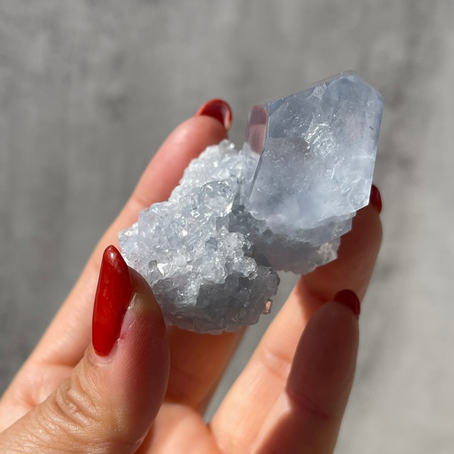 コレクター品◇オールドコレクション【セレスタイト／天晴石】結晶クラスター 鉱物 天然石 パワーストーン