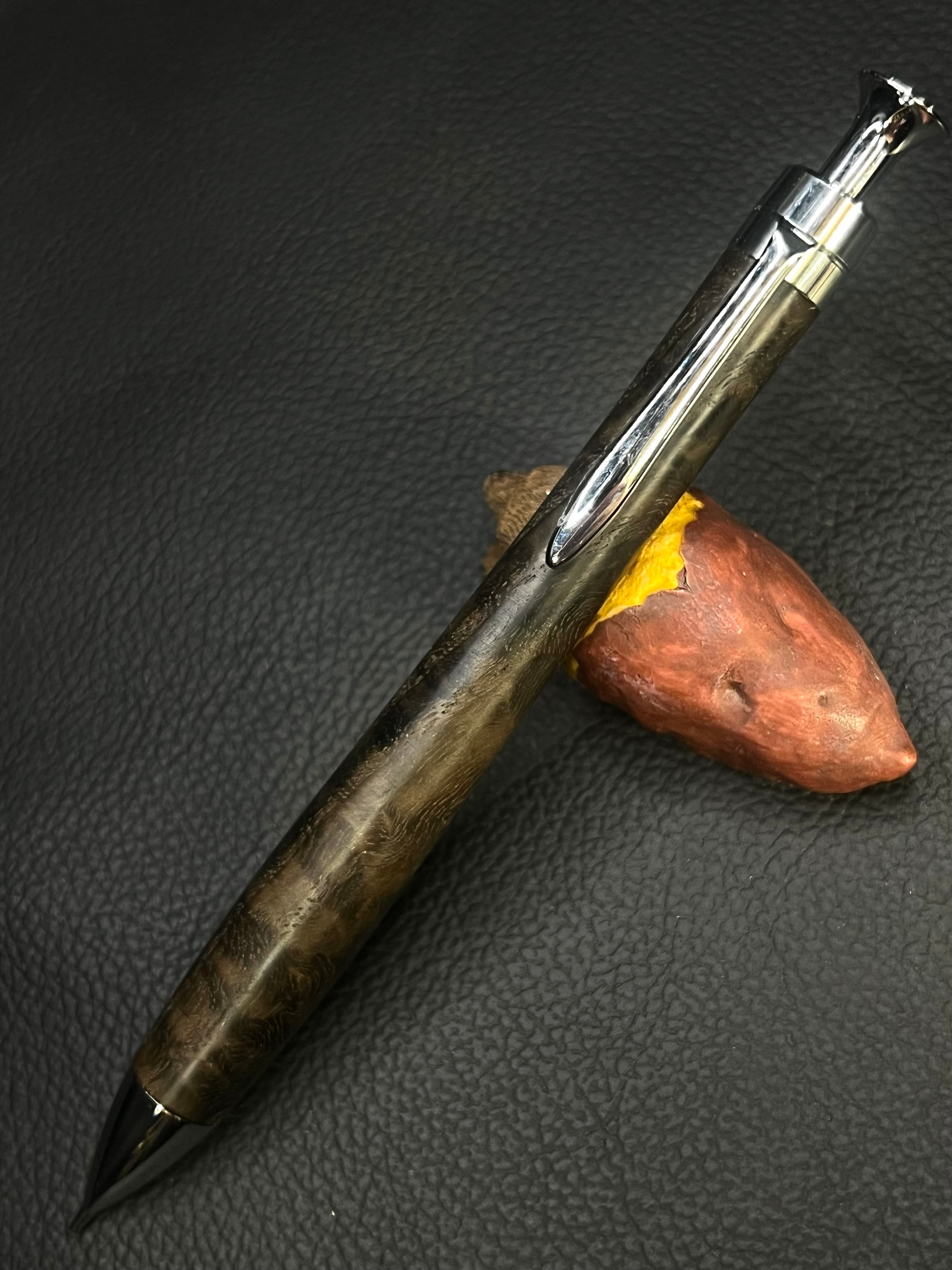 22 極上＋花梨瘤 ゴールド金具 0.5シャープペンシル orボールペン