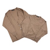 アンサンブル カシミヤ100% CHENONCEAUX シュノンソー セットアップ カーディガン ニット セーター /ベージュ系 レディース