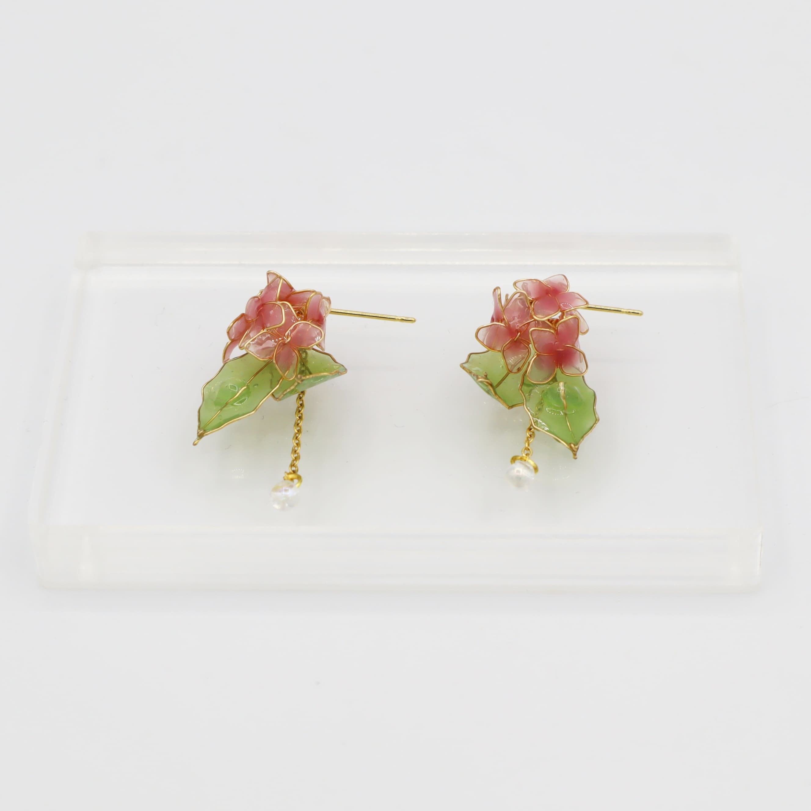 紫陽花ピアス（pink）
