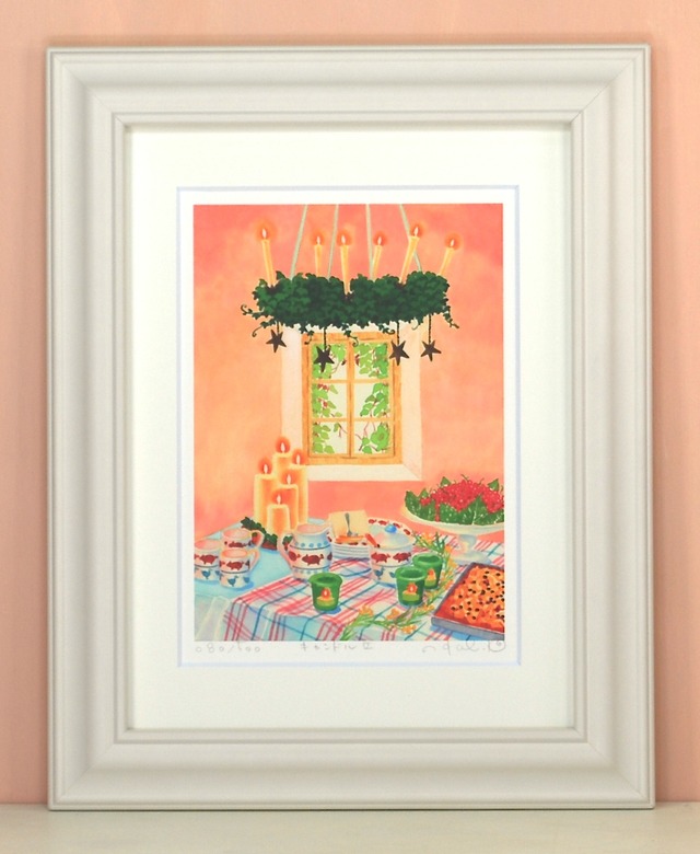 栗乃木ハルミ「キャンドル2」 fタイプ　絵画・ 額入りアート