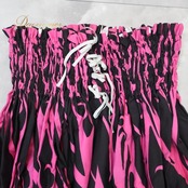 フラダンス 衣装 パウスカート ピンク系 シングル ティアレ柄 ブラック系 ホワイト系 かわいい 華やか 鮮やか 明るい カラフル 白 黒 ハワイアン アロハ ハワイアンプリント フラ ダンス レッスン 練習 大きな花柄 おしゃれ 可愛い エレガント