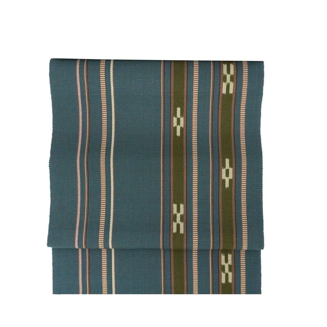 2本絣・グリーン 綿 名古屋帯 【送料無料】 | あざみ屋 公式オンライン