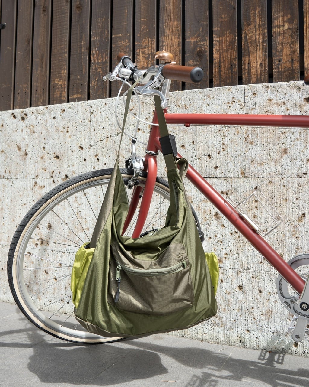 NYLON SHOULDER BAG MULTI OLIVE | What's up?
