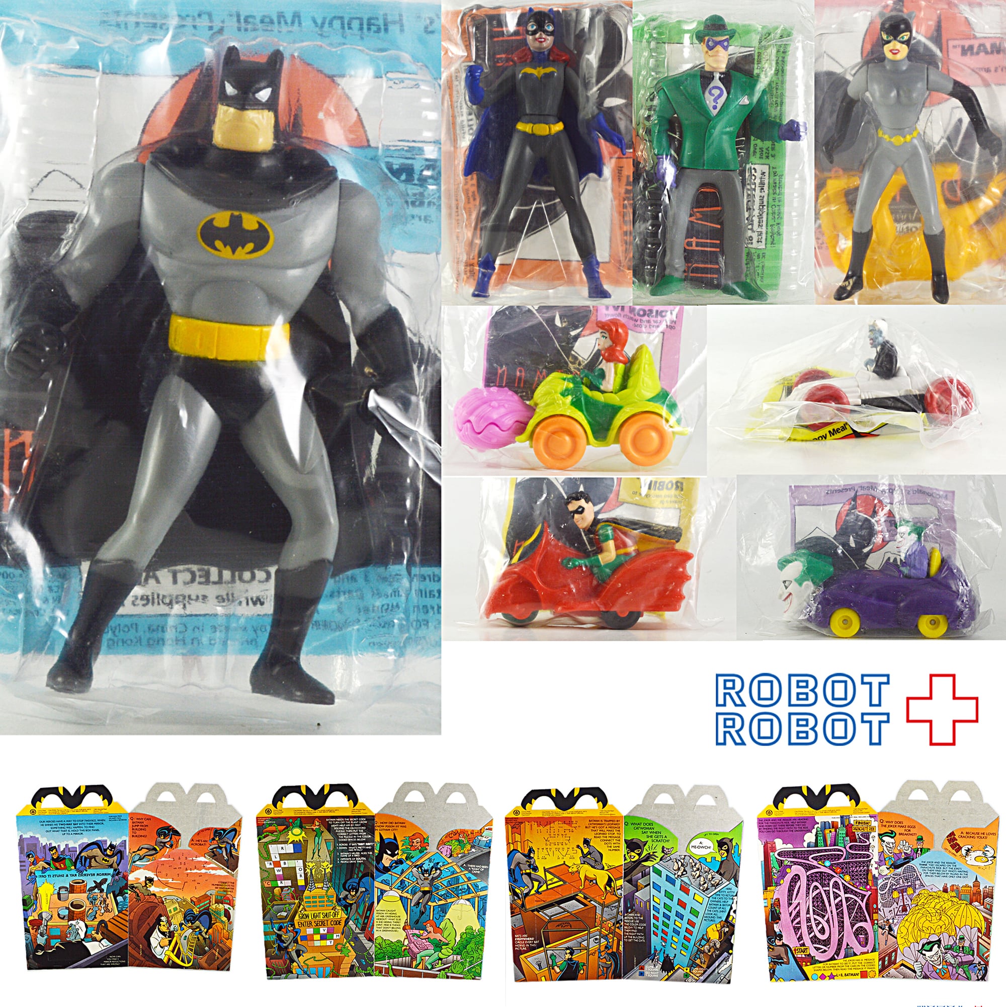 バットマン 1993 ミールトイセット マクドナルド バットマン・アニメイテッド 8種セット箱4種付 ハッピー