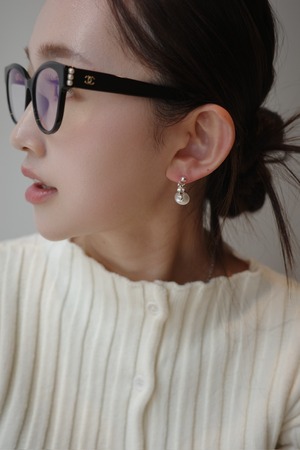 Airy pearl pierce-silver-