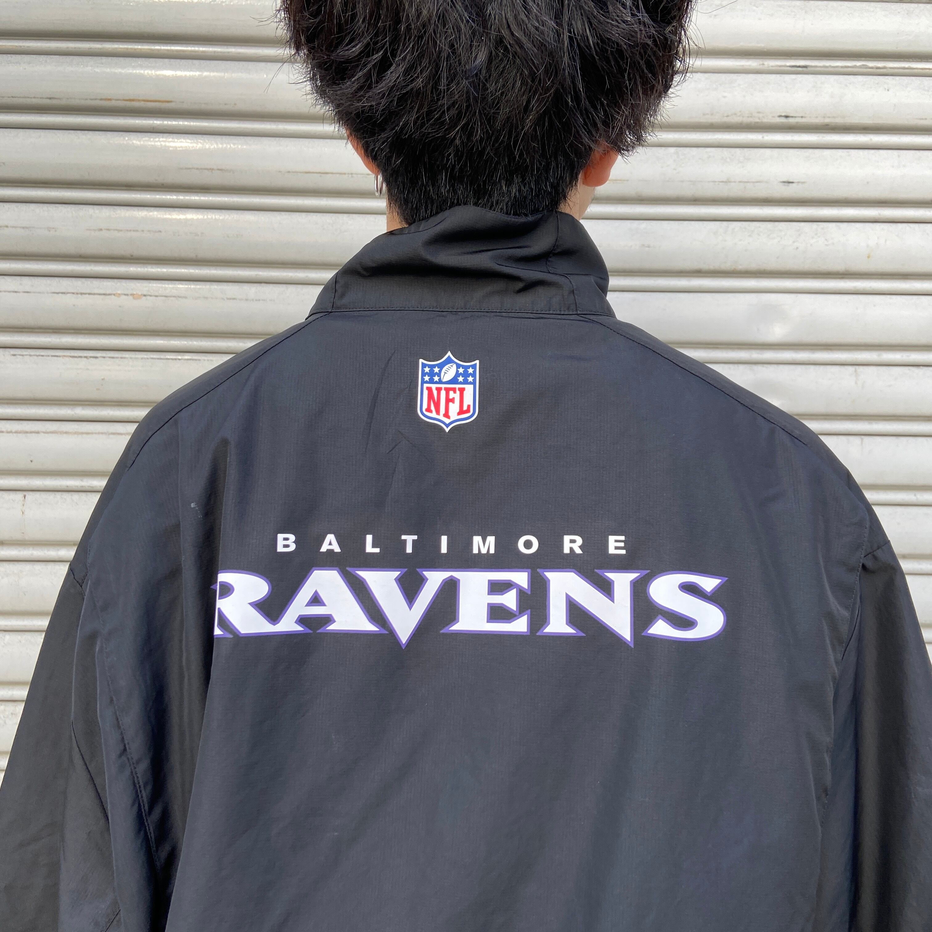 NFL BALTIMORE RAVENS ボルチモアレイブンズ ハーフジップ フリースプルオーバー メンズXL /eaa376434