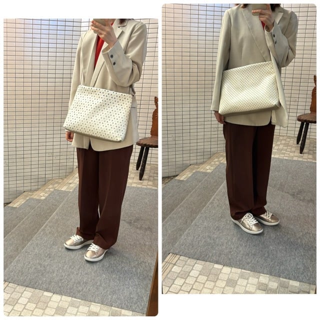 BARDOT ROSE パンチングショルダーバッグ