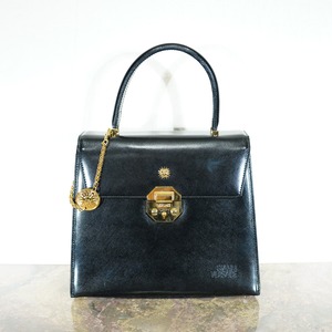 GIANNI VERSACE MEDUCA LOGO DESIGN LEATHER HAND BAG/ジャンニヴェルサーチメデューサロゴレザーハンドバッグ　2000000068862