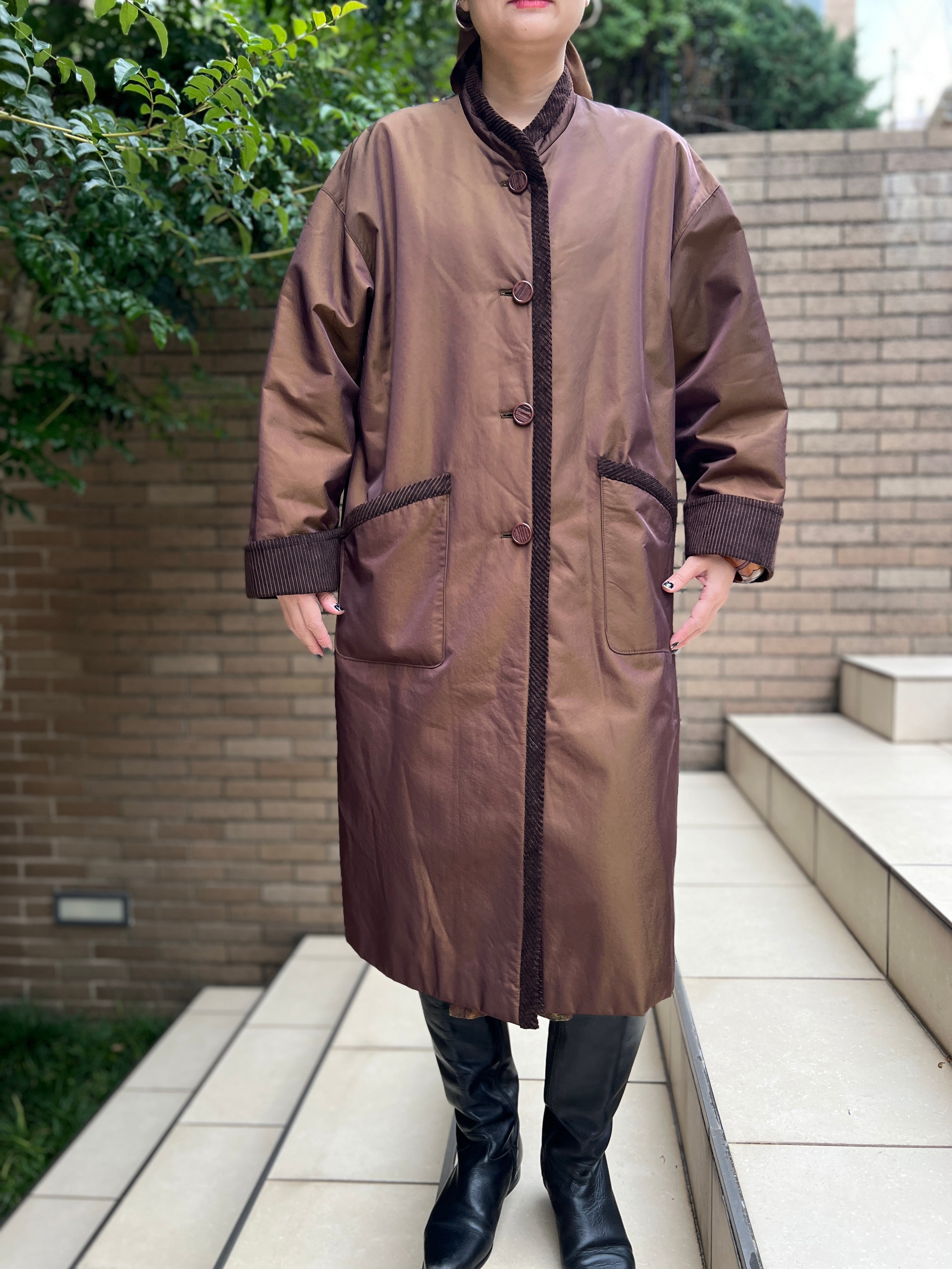 Vintage metalic brown × corduroy coat ( ヴィンテージ メタリック ブラウン × コーデュロイ コート )