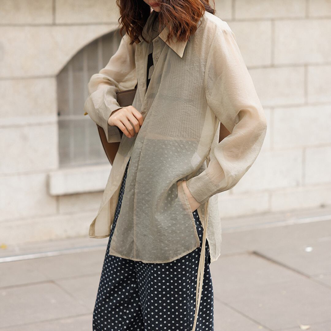 new summer tulle outerwear chic top