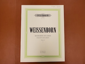 教本　ペータース社　バスーン練習曲 Op.8 第1巻: 初級編(解説: 独語・英語)／ワイセンボーン