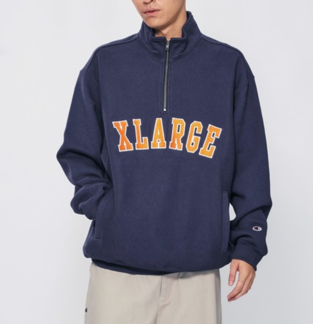 XLARGE】XLARGE×Champion REVERSE WEAVE HALF ZIP PULLOVER XLARGE】XLARGE×Champion REVERSE WEAVE HALF ZIP PULLOVER