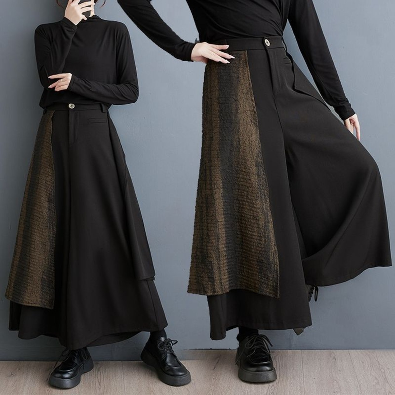 ラップデザイン ワイドレッグパンツ 00146