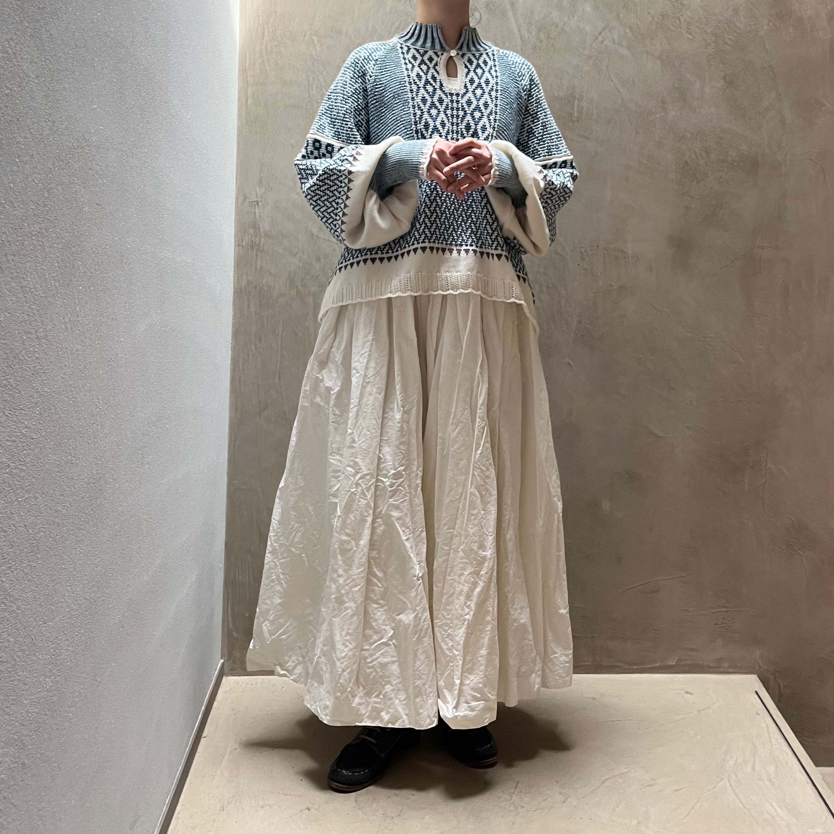 YAECA / ヤエカ WRITE タックキュロット WHITE #93620