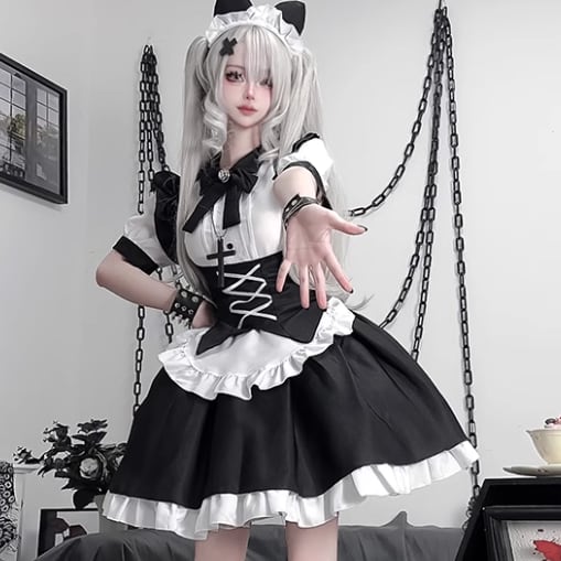 ゆめかわ♡小悪魔風猫耳メイド服セット kos61☆ | ゆめかわガール ゆめかわ♡小悪魔風猫耳メイド服セット kos61☆ | ゆめかわガール