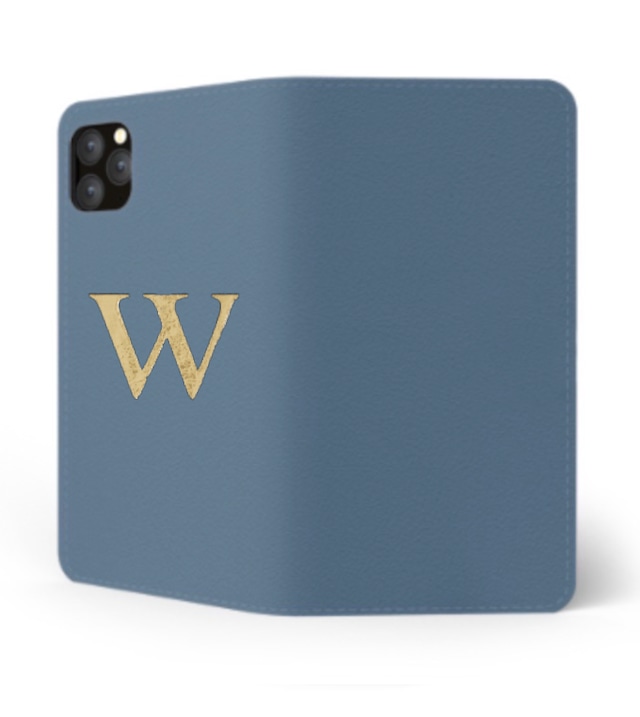 iPhone Premium Smooth Leather Case (Capri Blue) : Book Cover