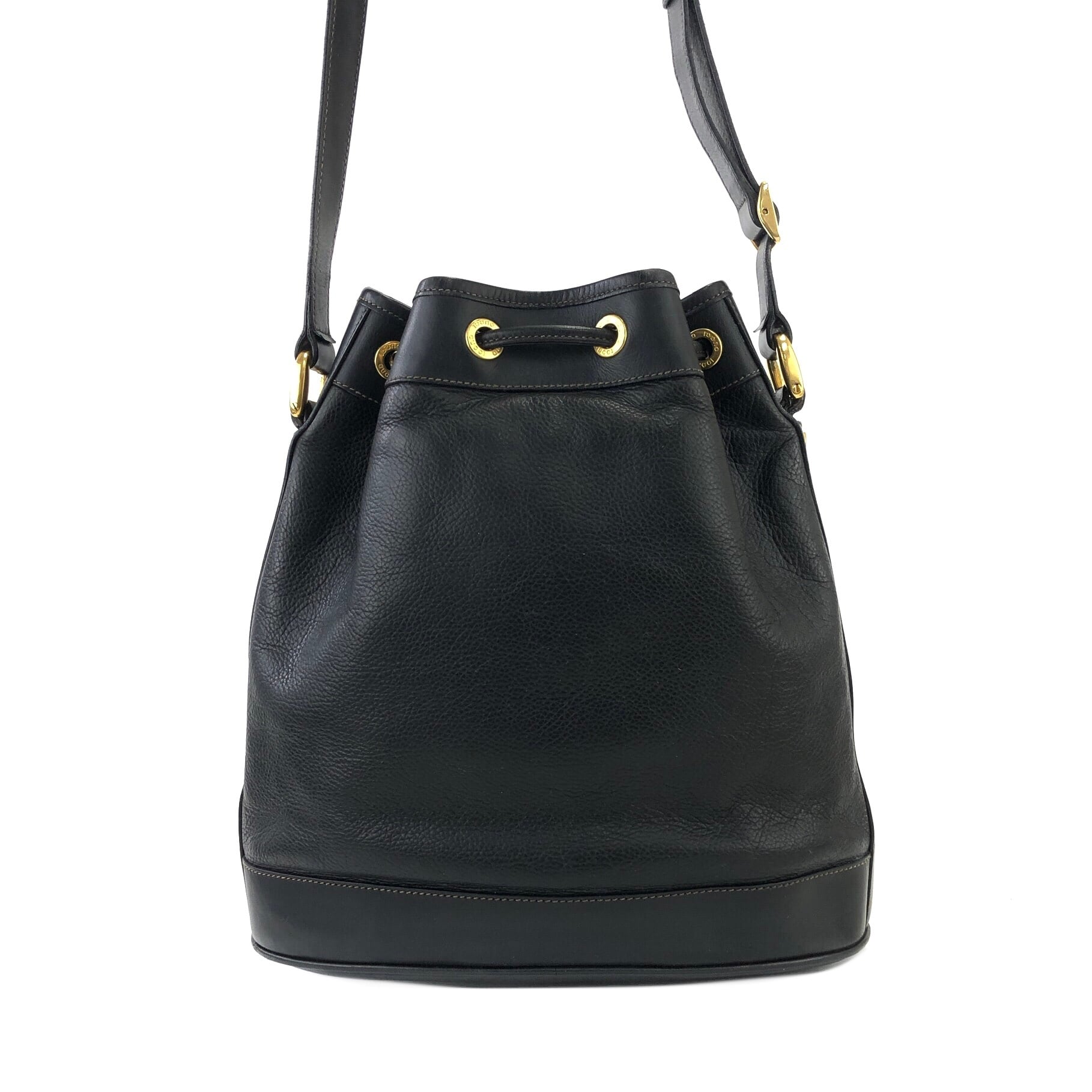 GUCCI グッチ GG型押し エンボスレザー 巾着 ドローストリング GUCCI グッチ GG型押し エンボスレザー 巾着 ドローストリング