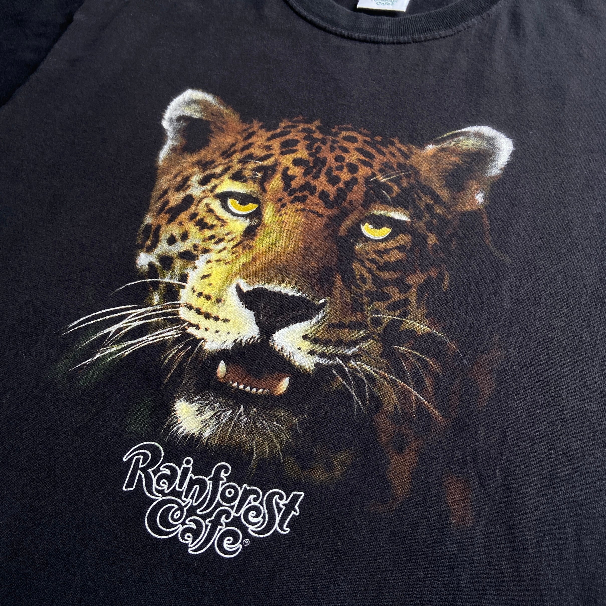 Rainforest Cafe 豹 ヒョウ アニマルプリントTシャツ メンズXL相当