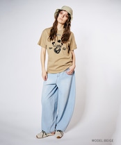 COOLAブルドッグプリントベーシックTシャツ (BEIGE) CQ-49004
