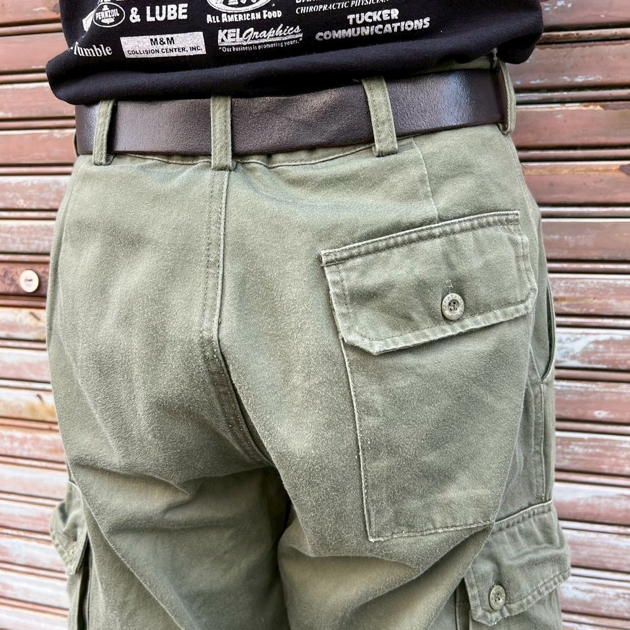 Euro vintage ヨーロッパ物 極太 薄黄色 バギーパンツ カーゴパンツ Euro ユーロ ヴィンテージ カーゴパンツ トラウザーズ W84cm M