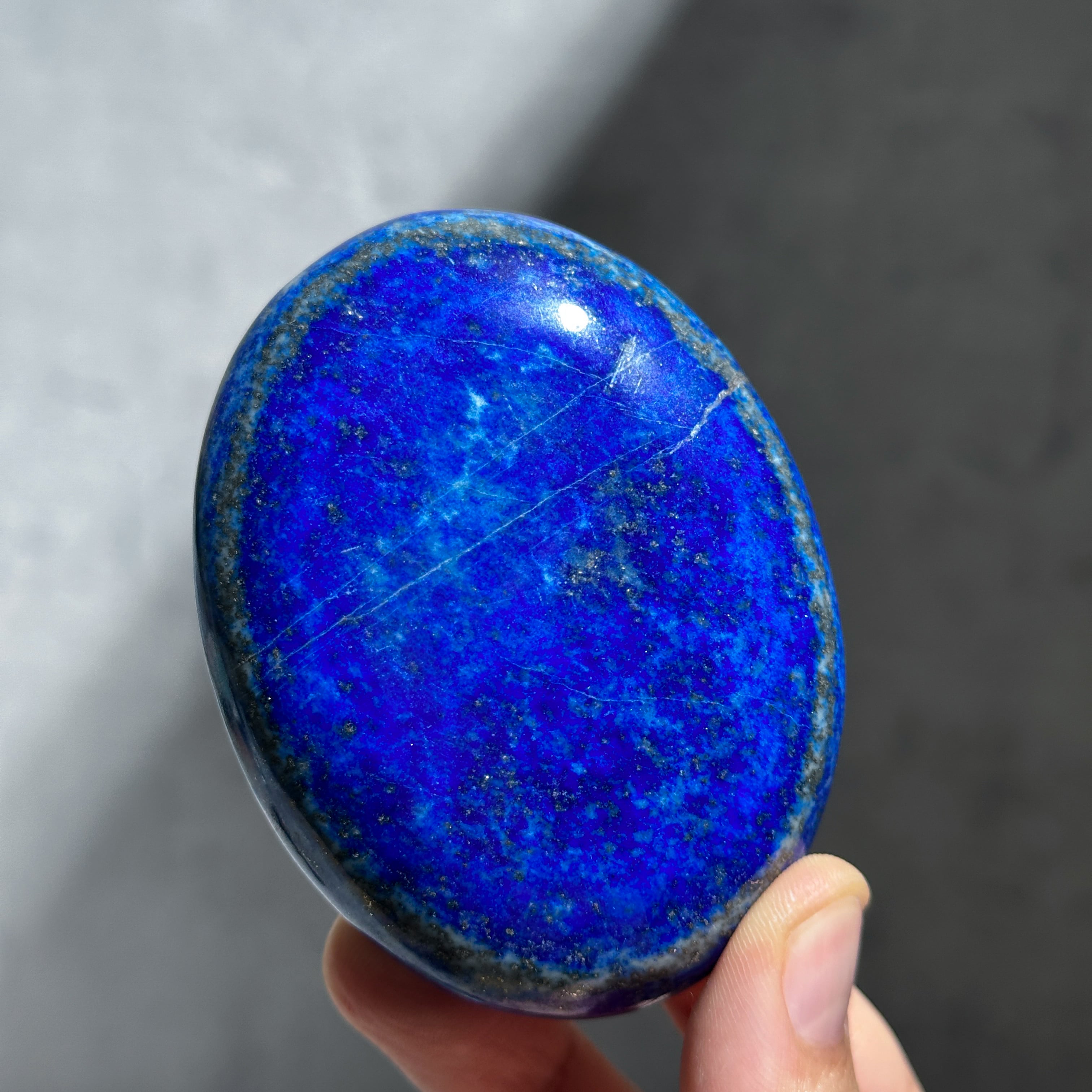 ラピスラズリ パームストーン78◇Lapis Lazuli◇天然石・鉱物