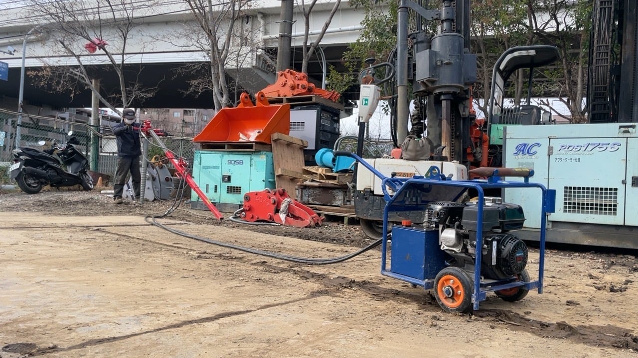 即納 油圧パワーユニット U-070-2 ハンドオーガ 太陽光 ソーラー