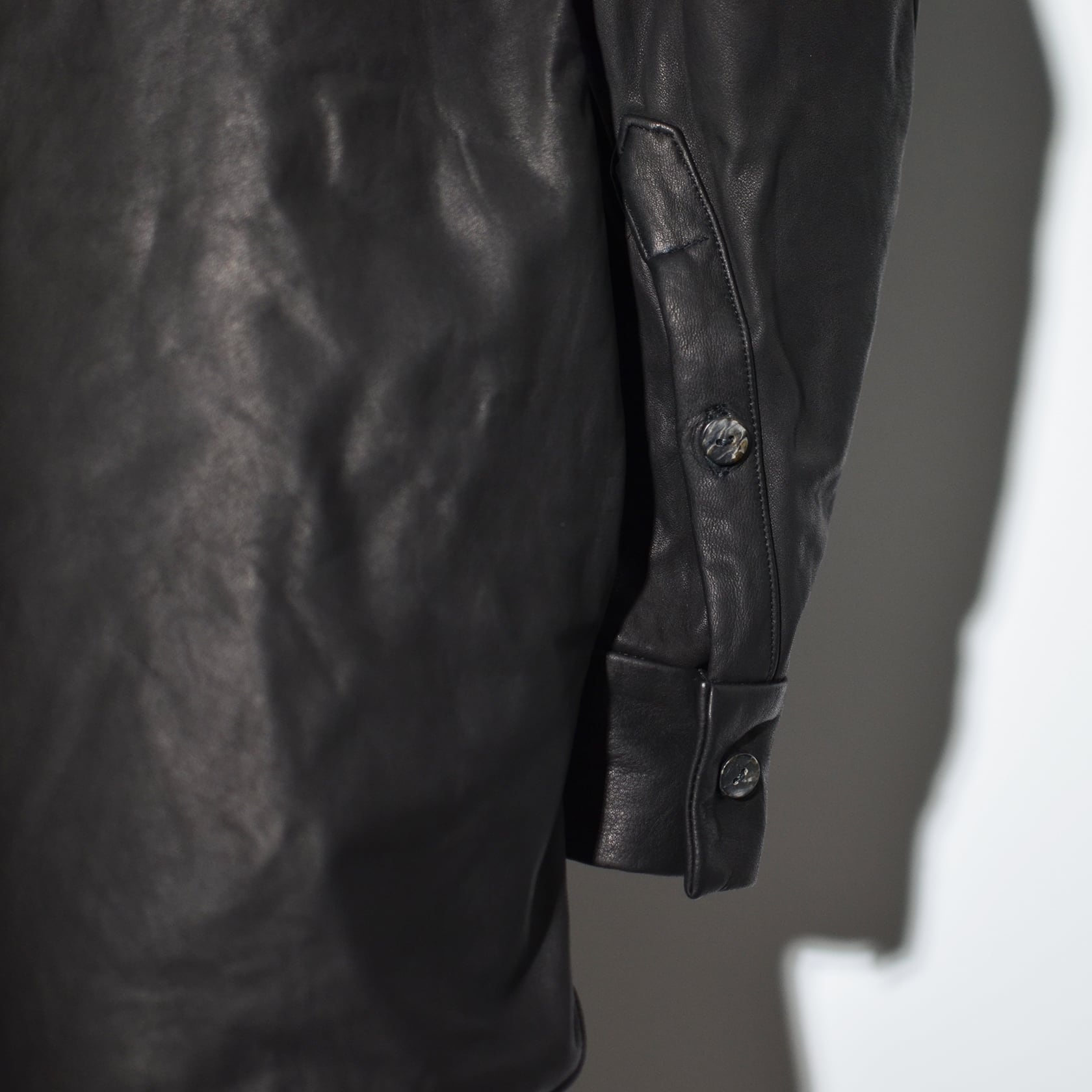 Leather Spiral Shirt 〈Black〉 | No,No,Yes ! Leather Tailor Leather Spiral Shirt 〈Black〉 | No,No,Yes ! Leather Tailor