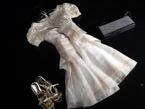 ★11号☆編み刺繍ふんわりスカ－トワンピ(OPN8688) 