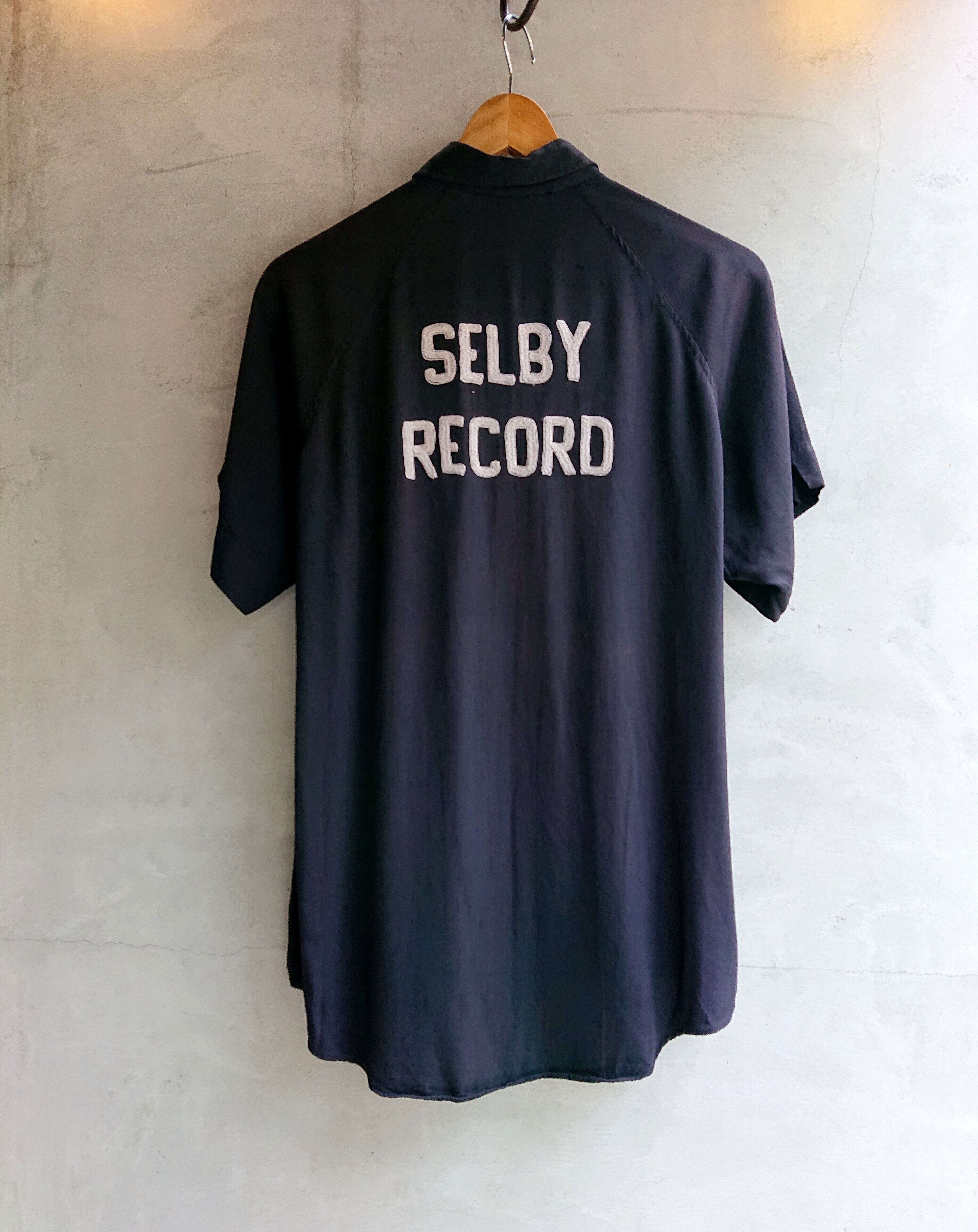 1950~60s SELBY RECORD BLACK RAYON BOWLING SHIRTS