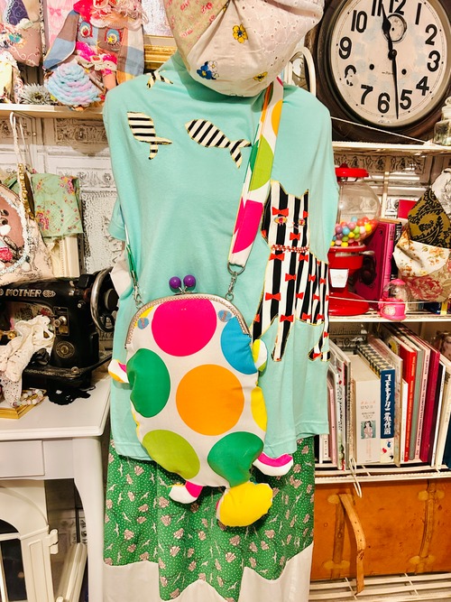 売約：オオサンショウウオ　がま口ショルダー　ドール　