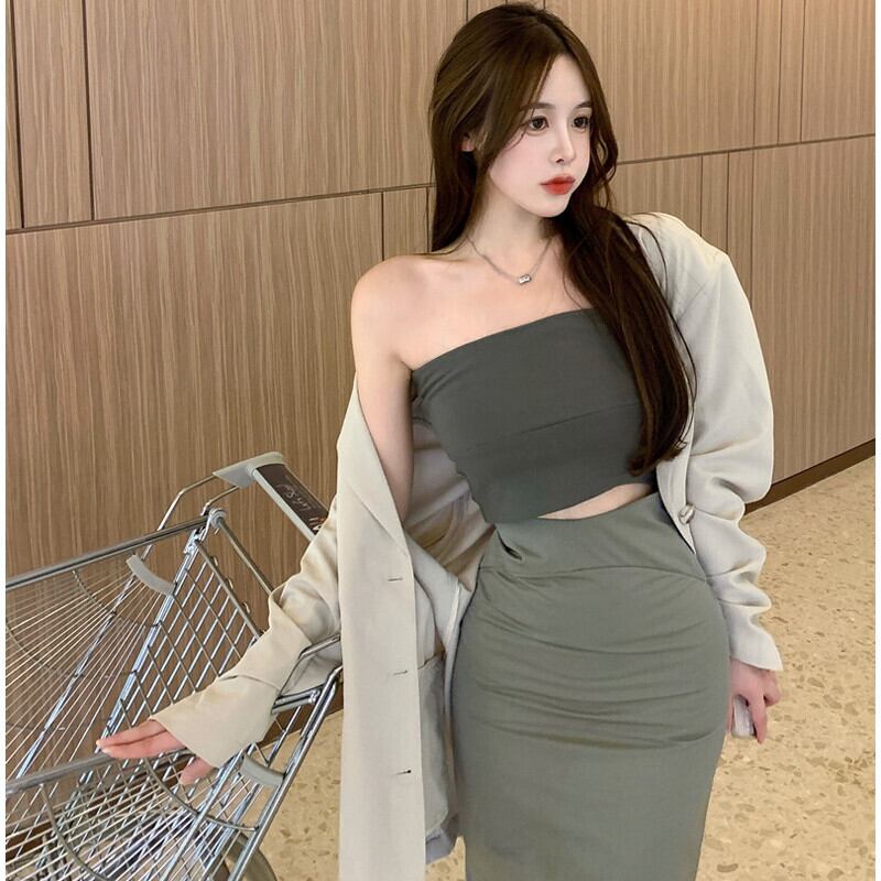 ジャケット レディーストップス ハイウェストウェストスカート サマー 夏物 ガールズファッション79697236982