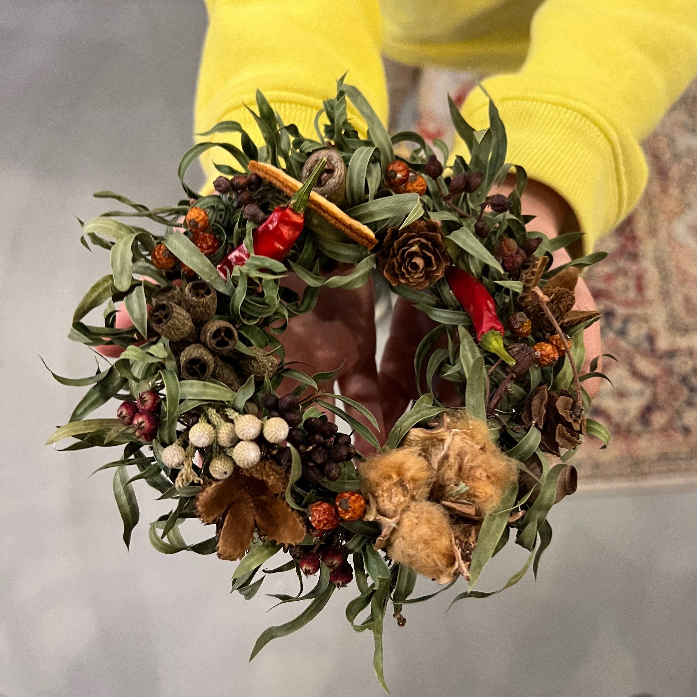 クリスマスリース☆Dried flower wreath ミニリース⭐︎ドライフラワーリース ドアリース クリスマス飾り オーナメント/0362021  number12