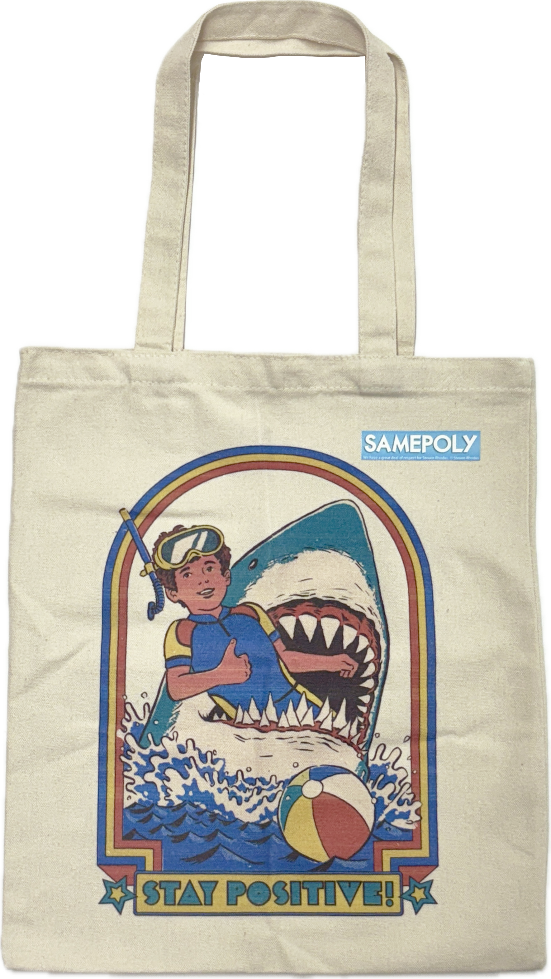 サメポリーロゴ付 トートバッグ | 黒鮫商店