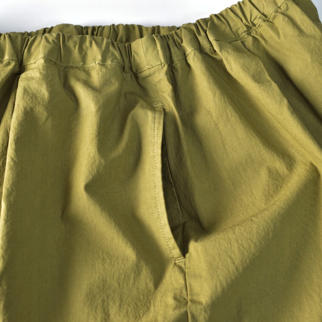 prit プリット オーガニックコットン裾タックバギーパンツ・オリーブ【送料無料】